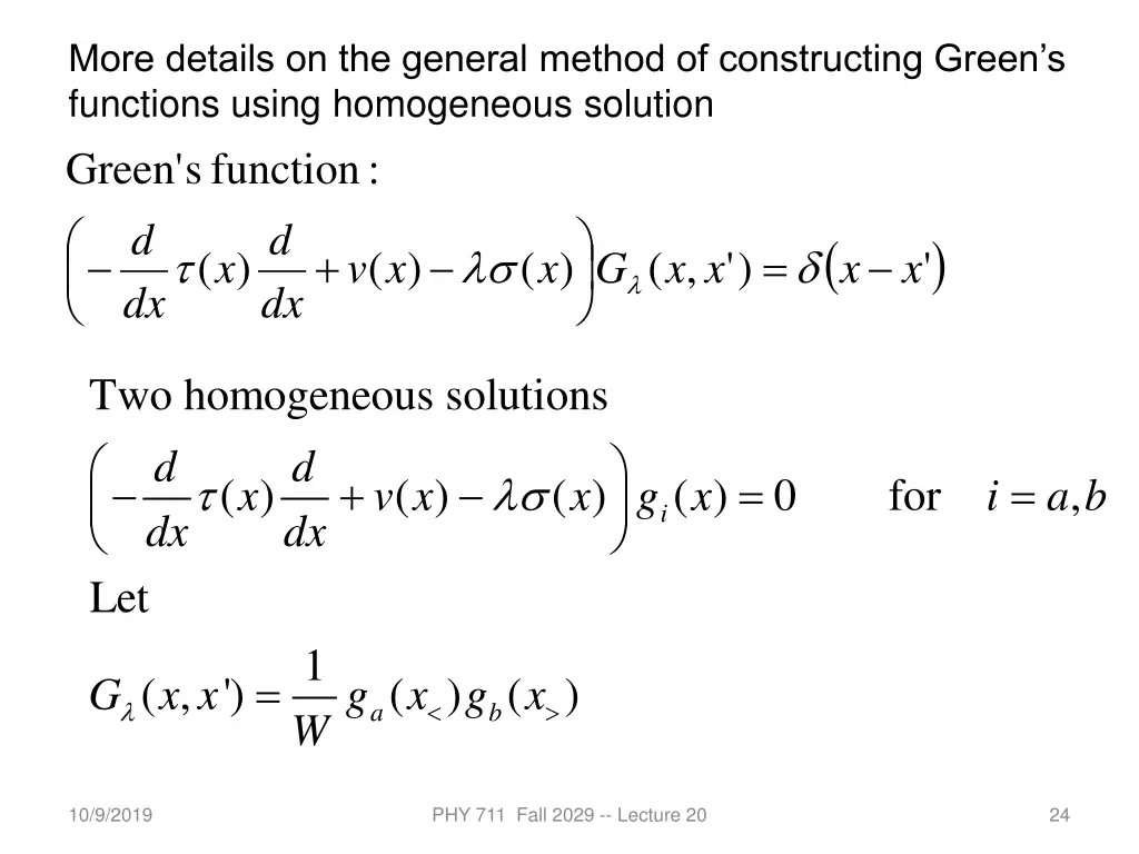 more details on the general method