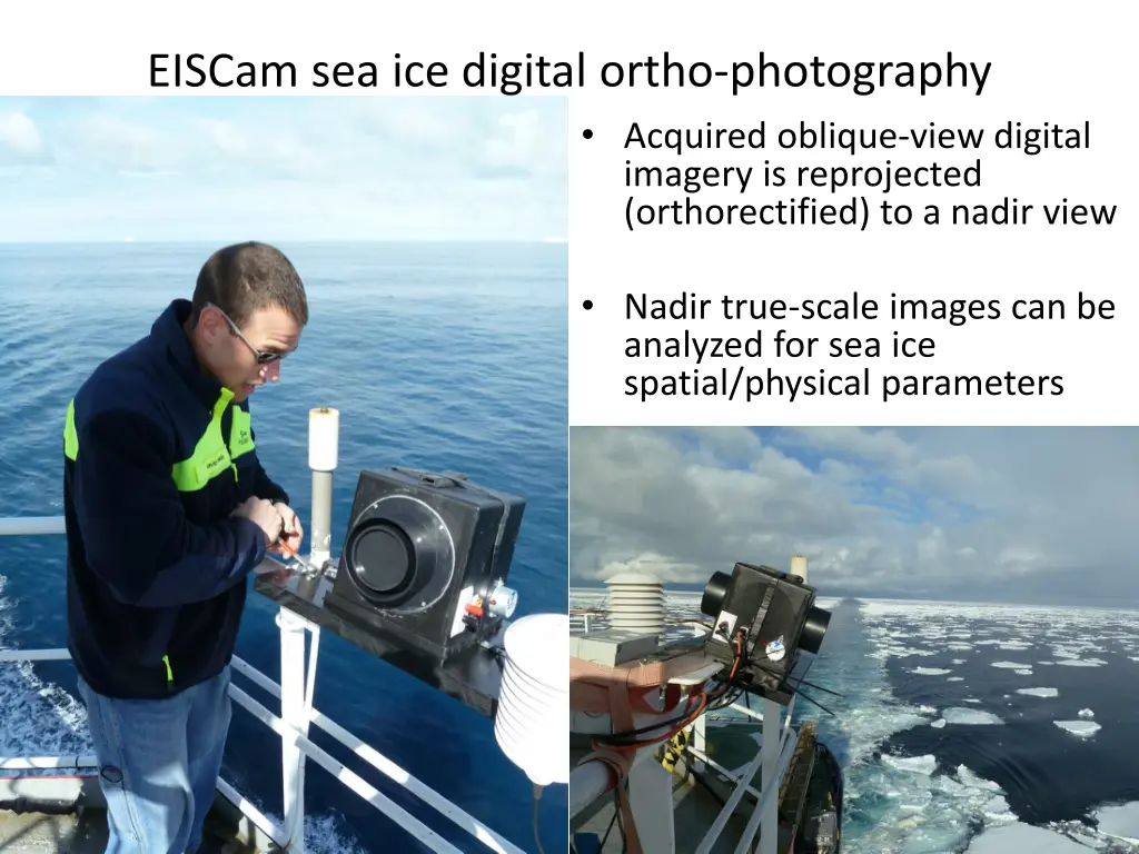 eiscam sea ice digital ortho photography