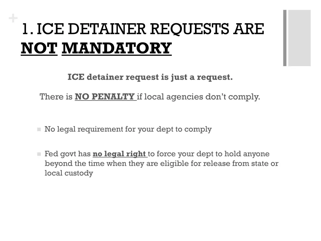 1 ice detainer requests are not mandatory