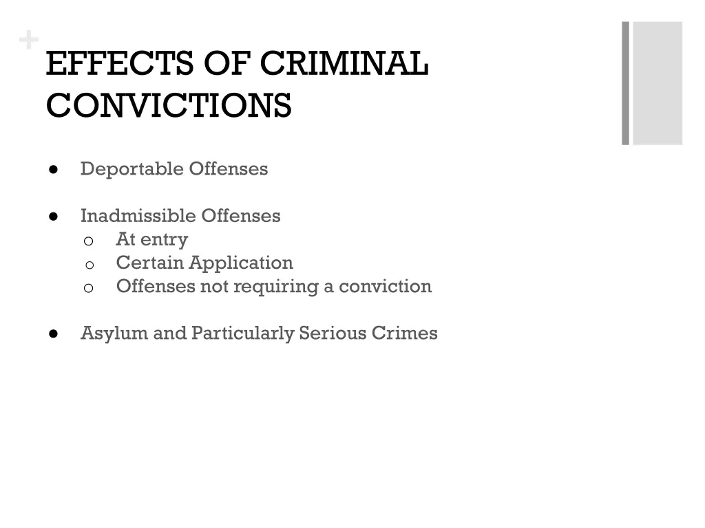 effects of criminal convictions