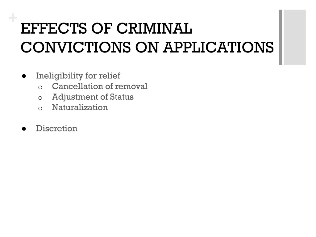 effects of criminal convictions on applications