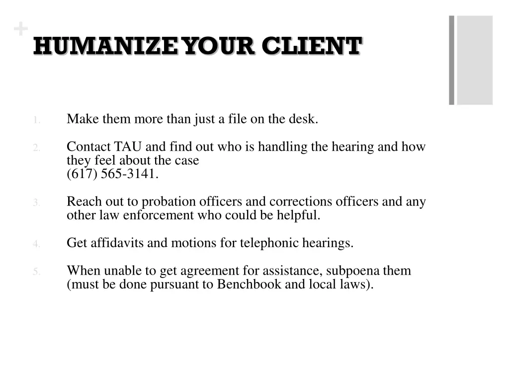 humanize your client