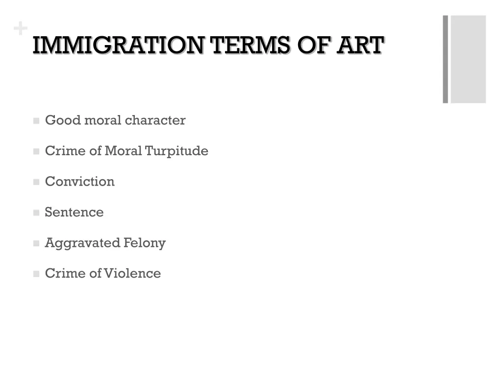 immigration terms of art