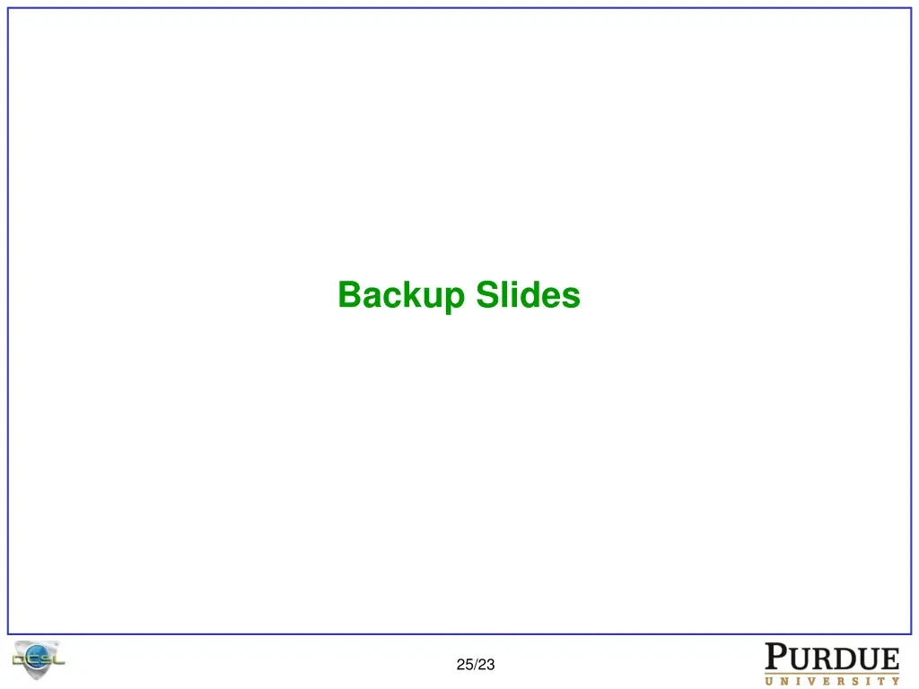 backup slides