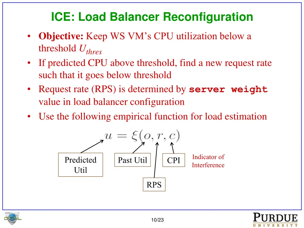 ice load balancer reconfiguration