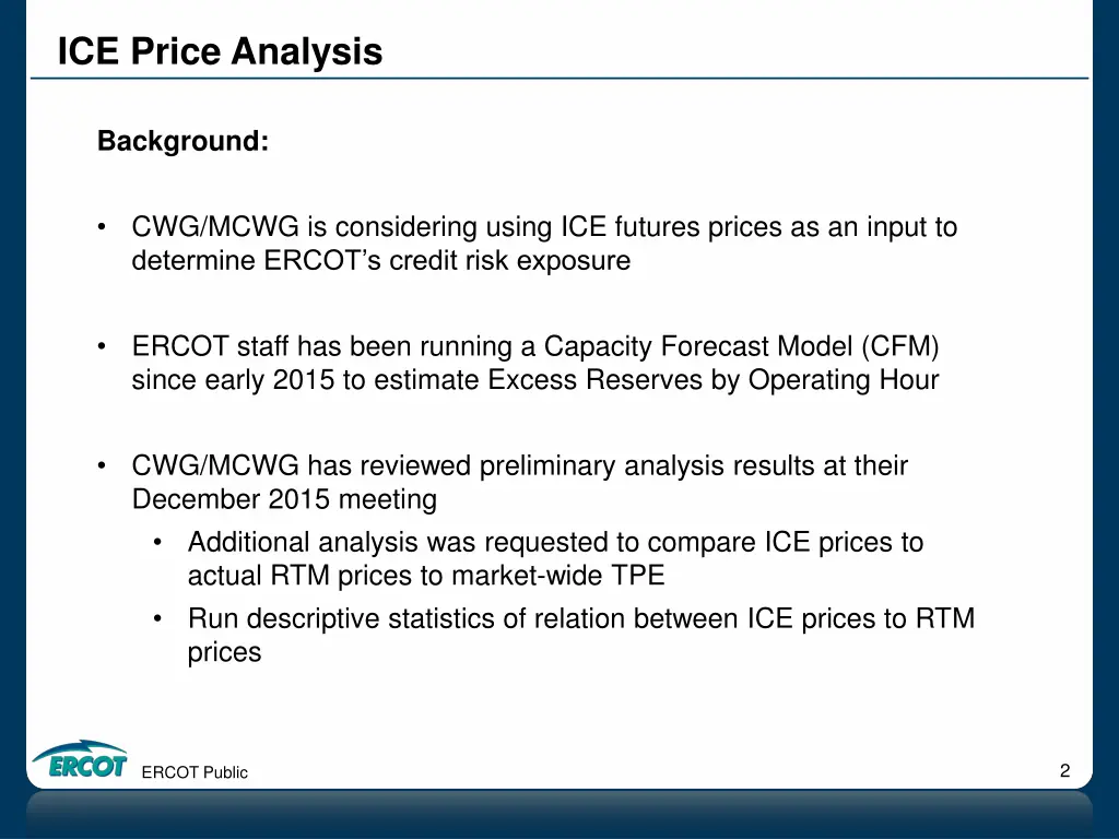 ice price analysis