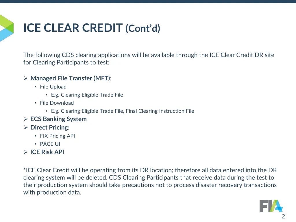 ice clear credit cont d