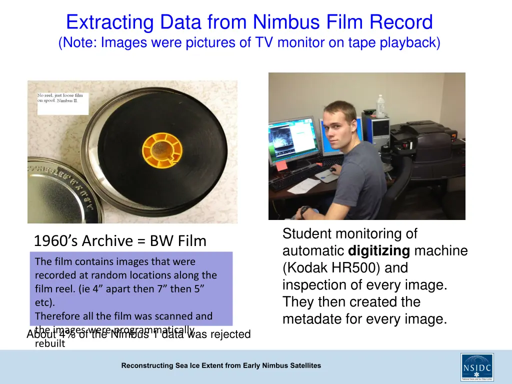 extracting data from nimbus film record note