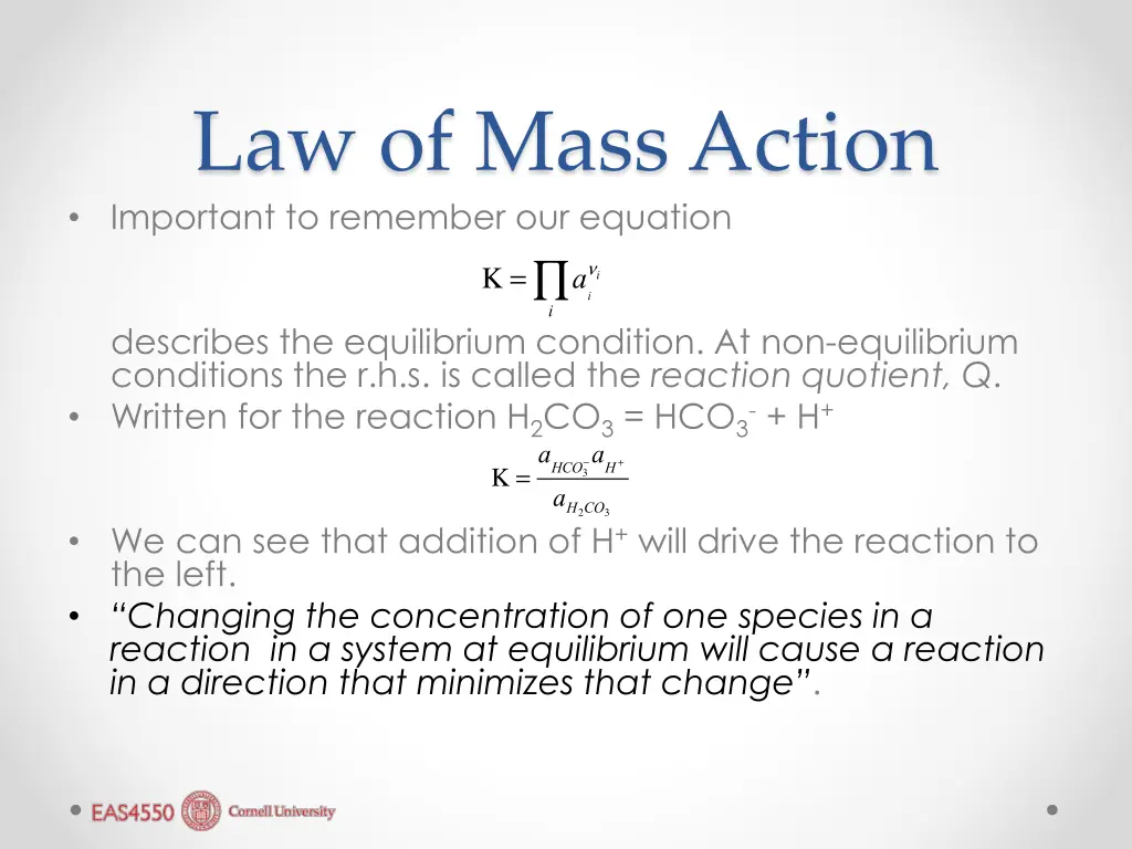 law of mass action important to remember