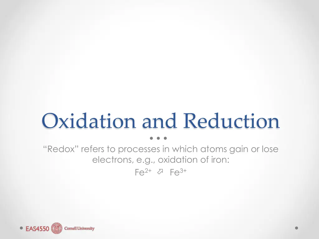 oxidation and reduction