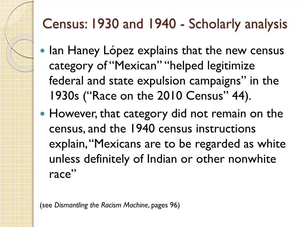 census 1930 and 1940 scholarly analysis