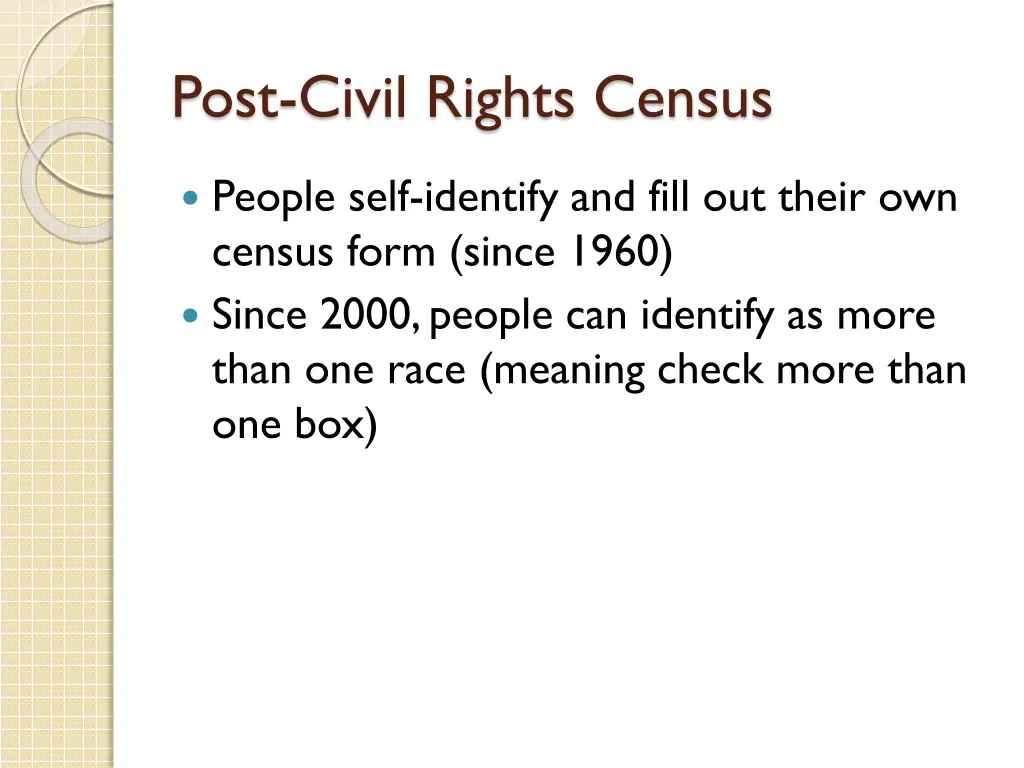 post civil rights census