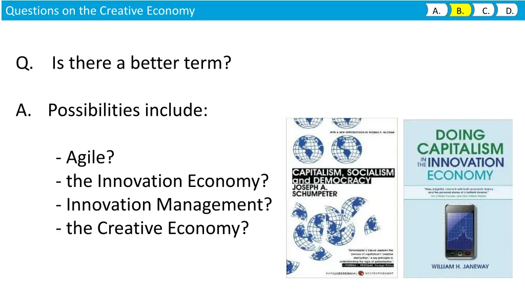 questions on the creative economy 1