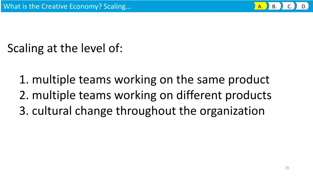 what is the creative economy scaling 3