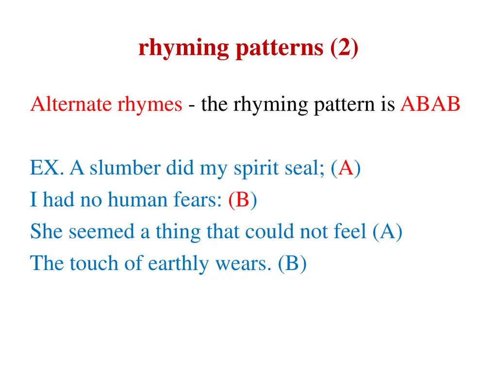 rhyming patterns 2