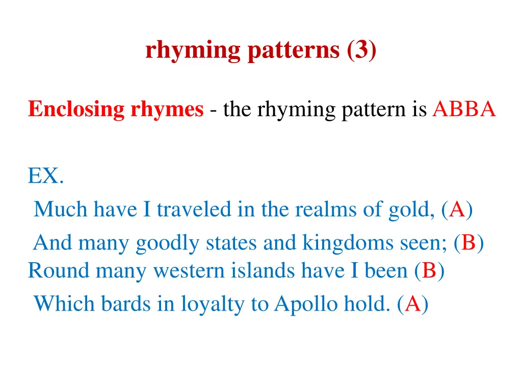 rhyming patterns 3