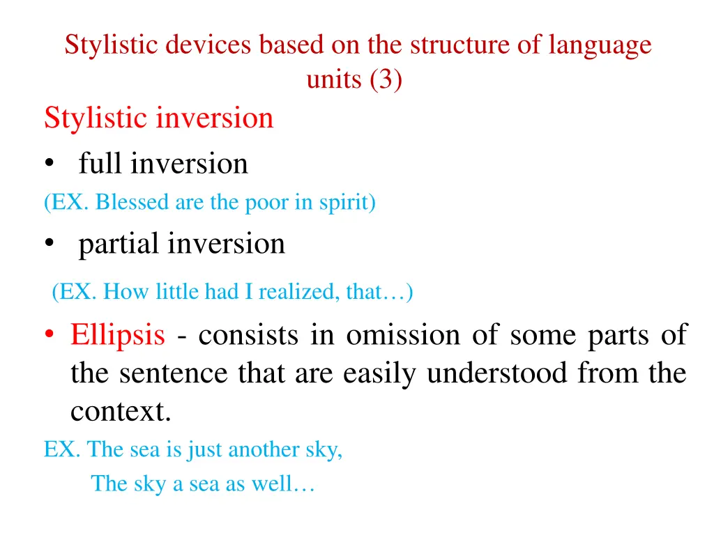 stylistic devices based on the structure 1