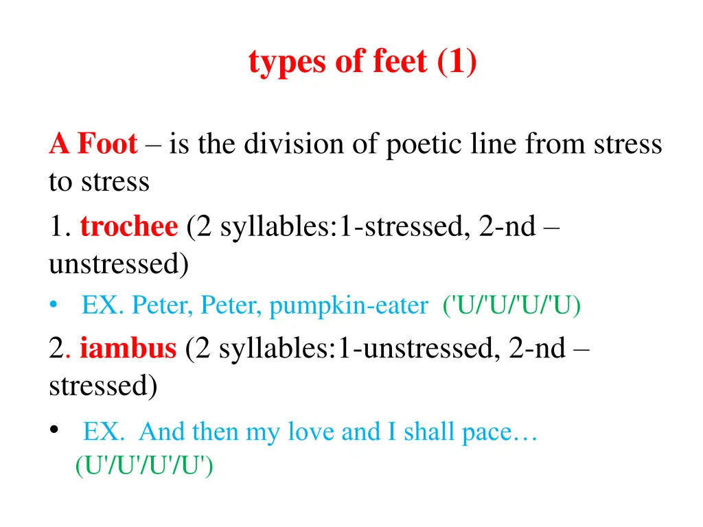 types of feet 1