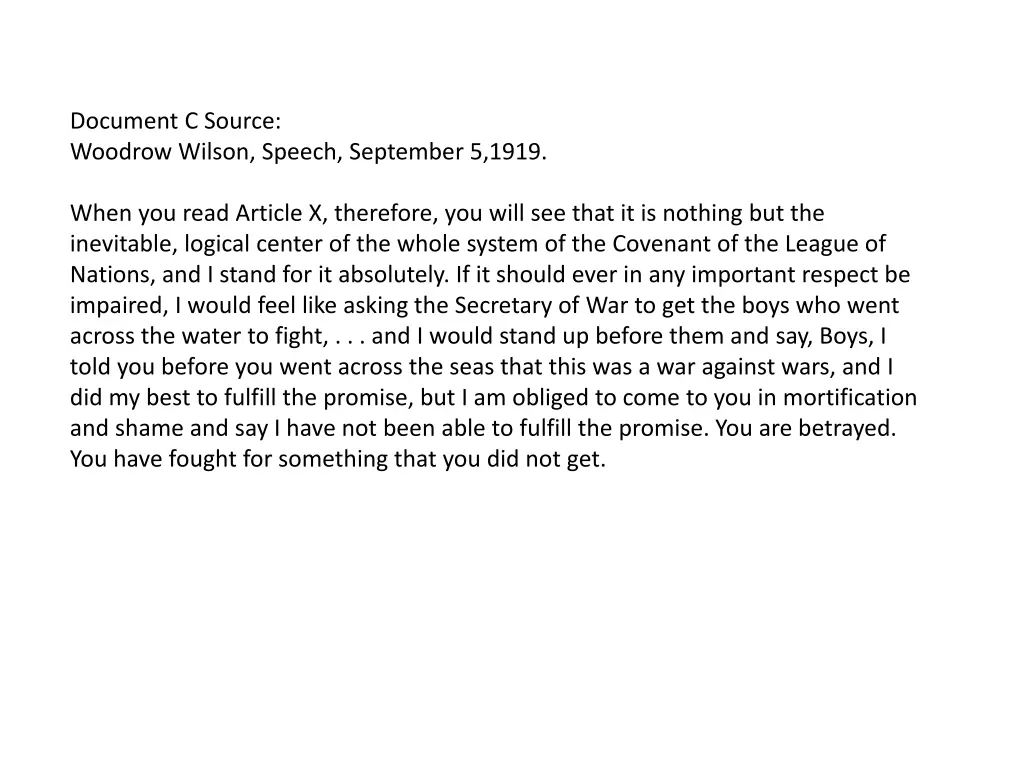 document c source woodrow wilson speech september