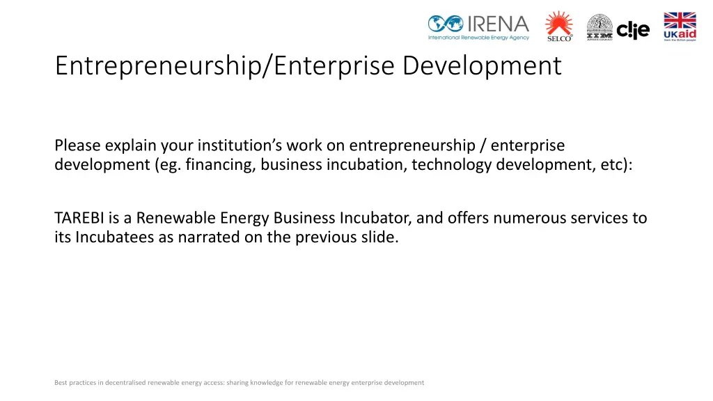 entrepreneurship enterprise development