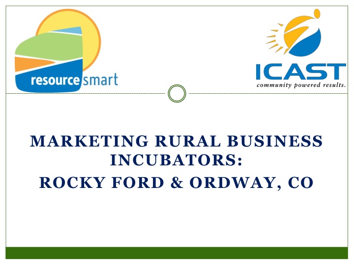 marketing rural business incubators rocky ford