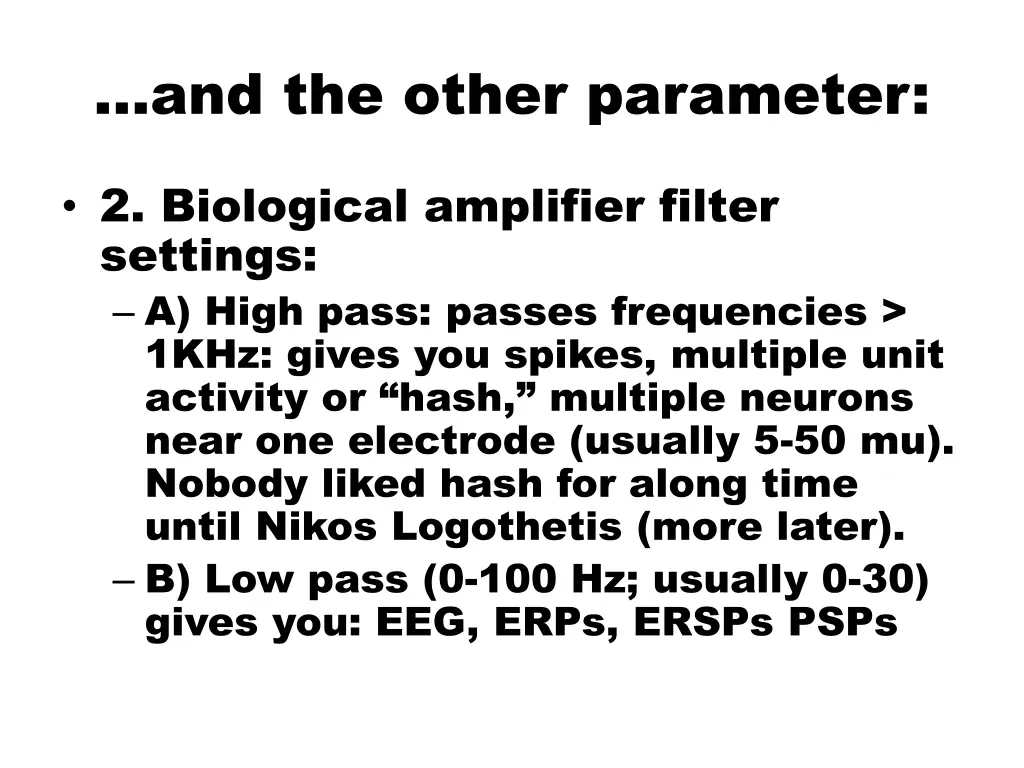 and the other parameter