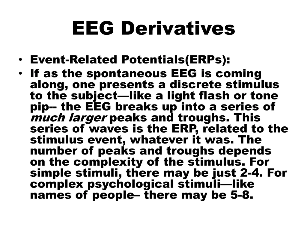 eeg derivatives