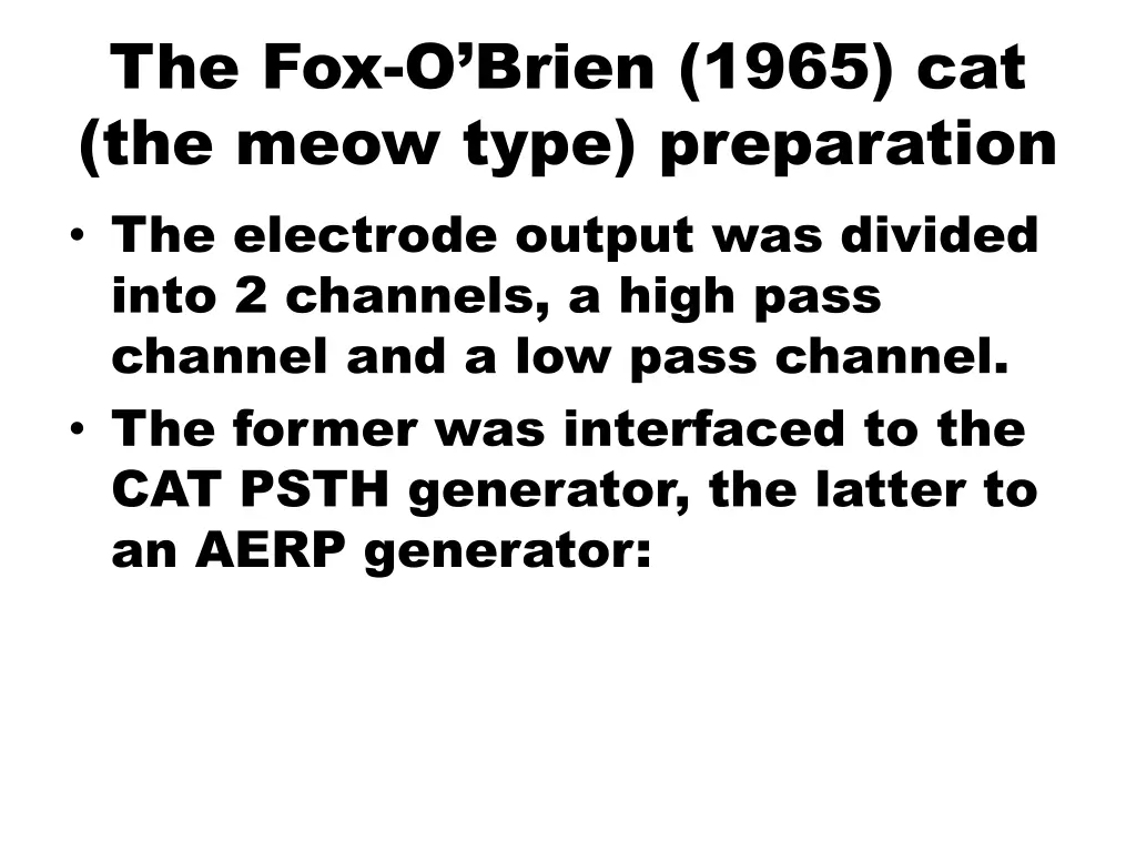 the fox o brien 1965 cat the meow type 1