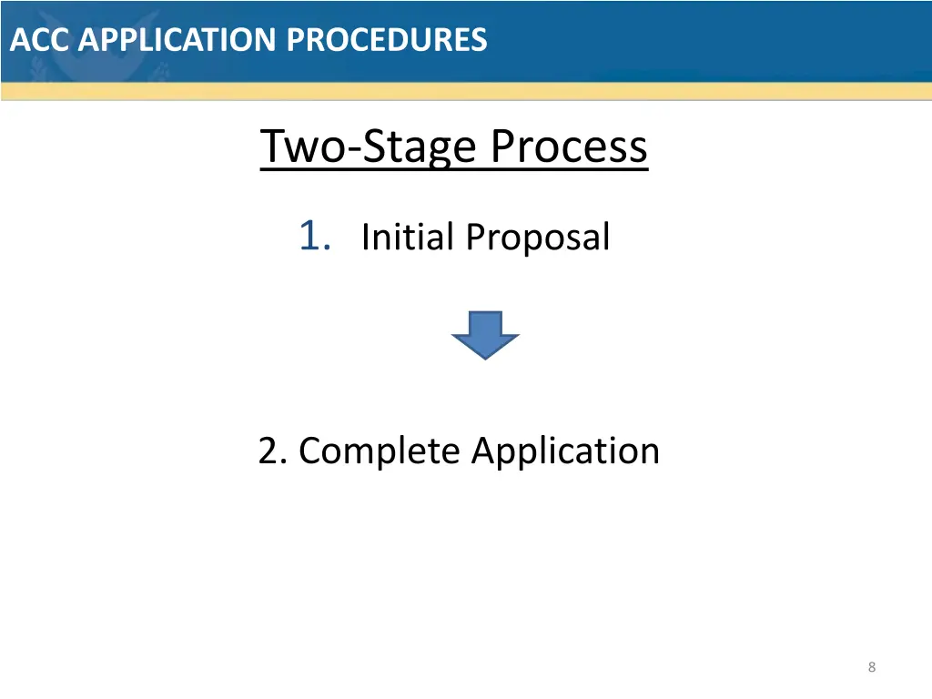 acc application procedures