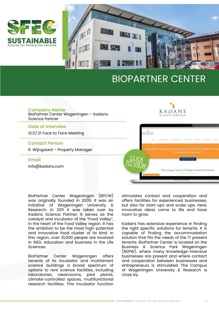 biopartner center