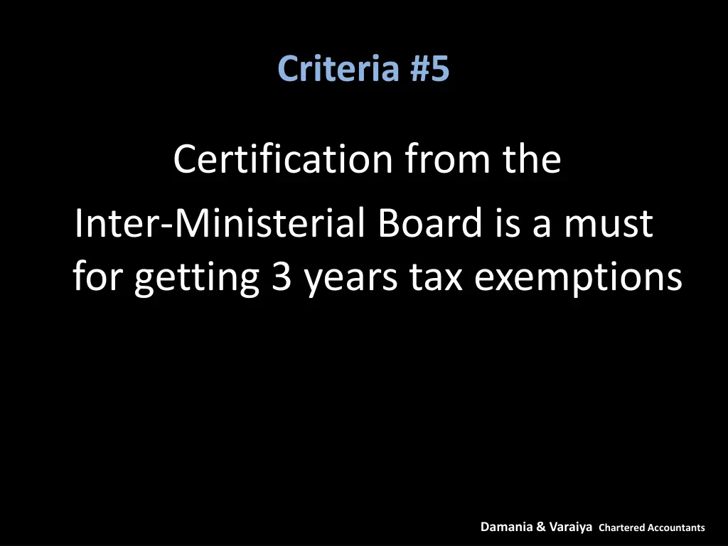 criteria 5