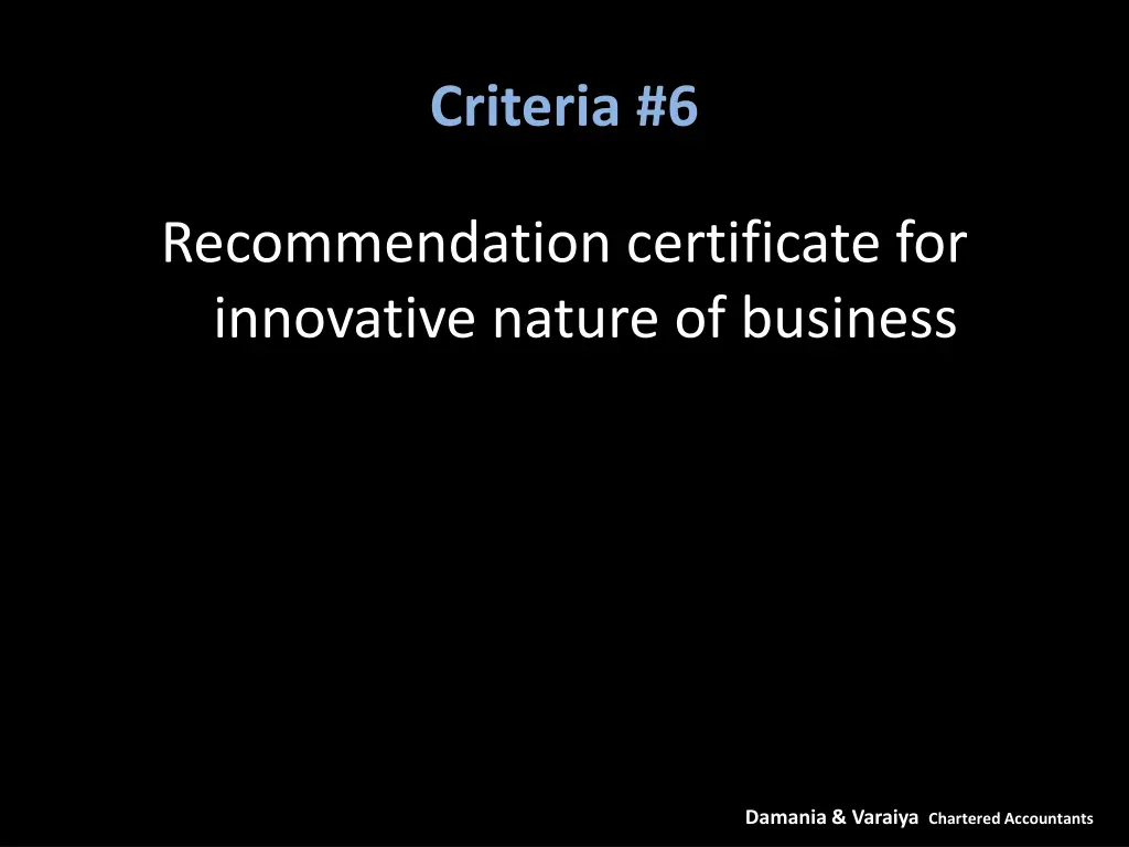 criteria 6