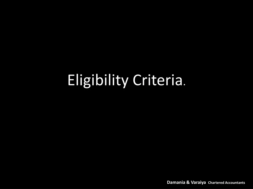 eligibility criteria