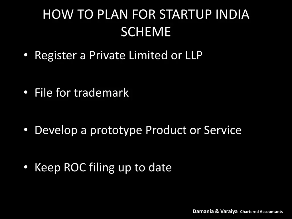 how to plan for startup india scheme