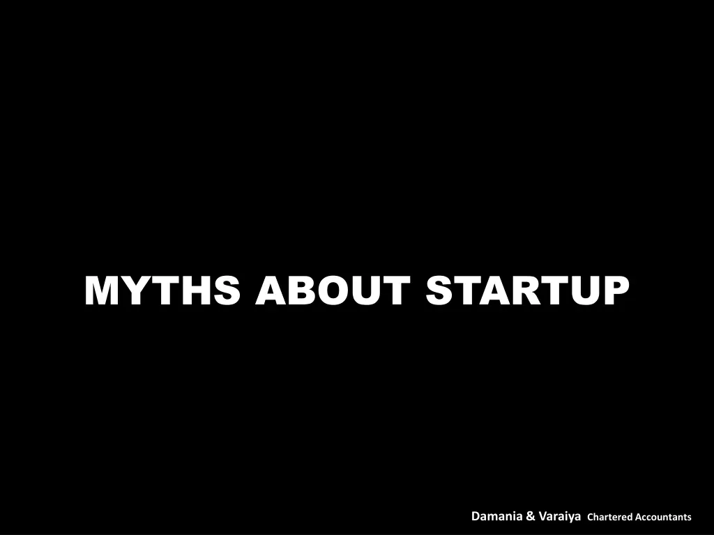 myths about startup