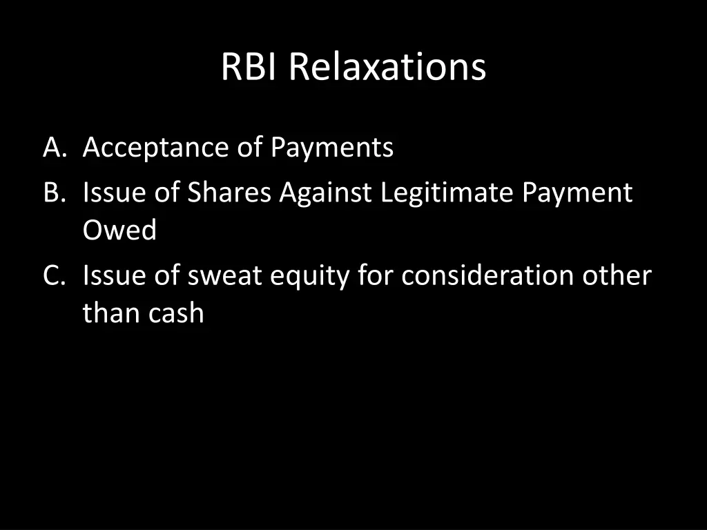 rbi relaxations