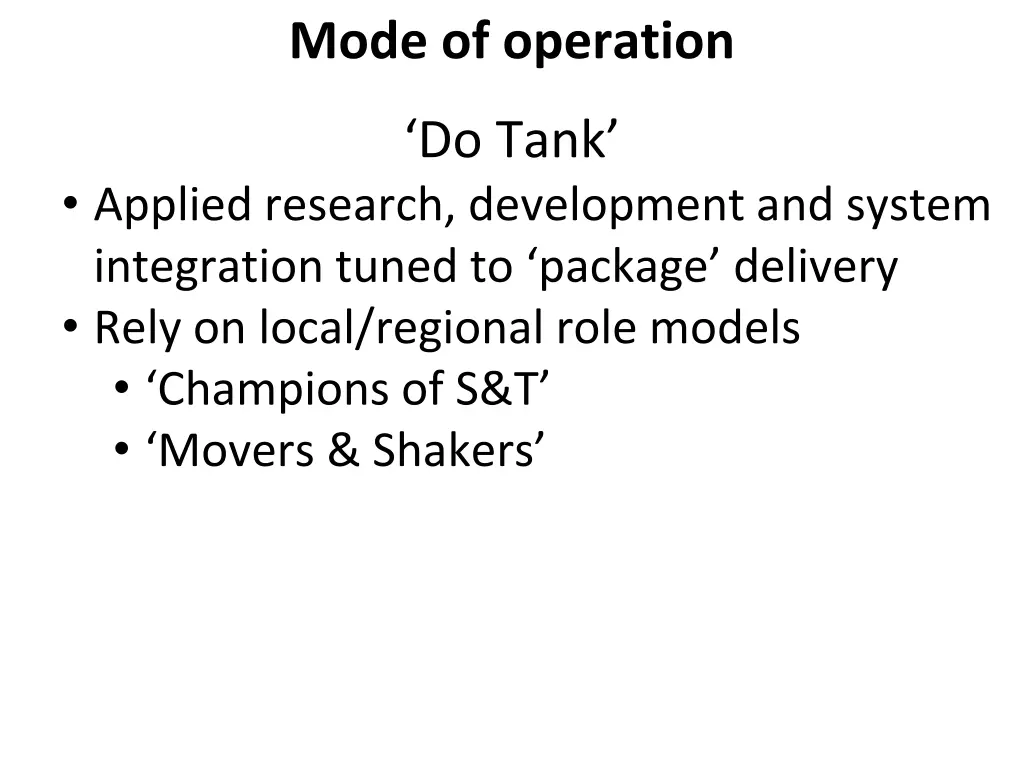 mode of operation 1