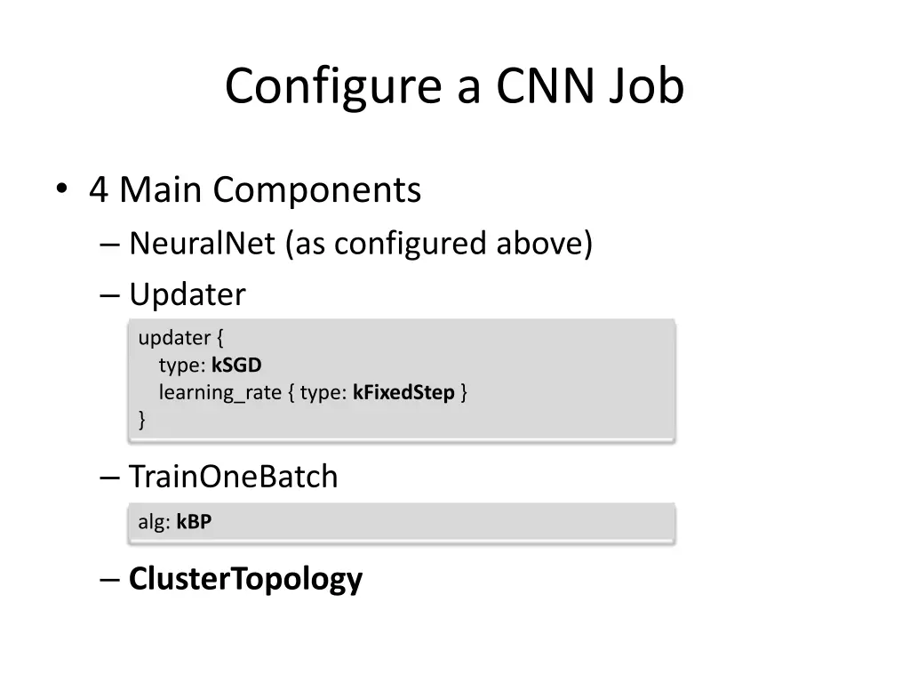 configure a cnn job