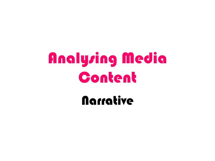 analysing media content