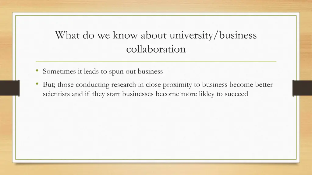 what do we know about university business