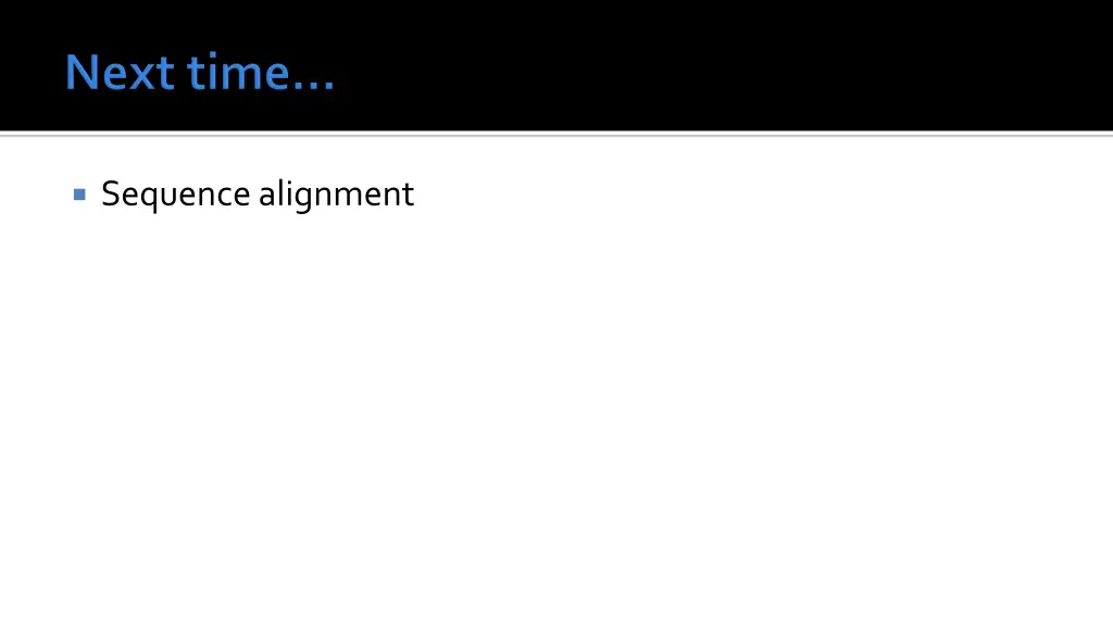 sequence alignment