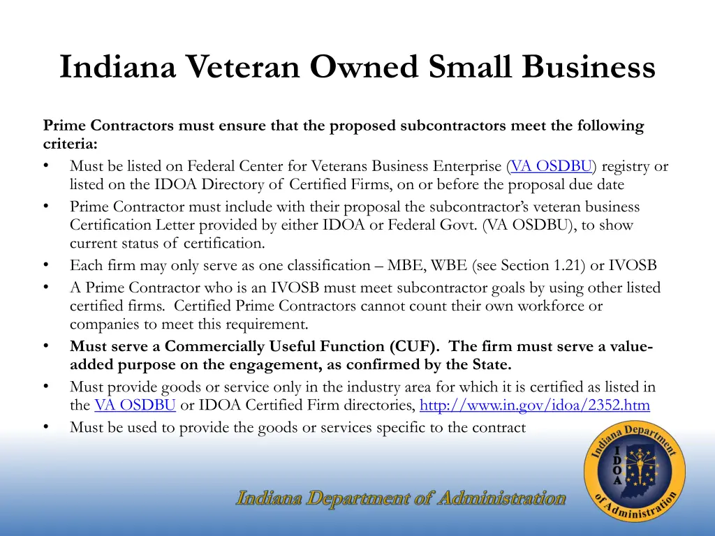 indiana veteran owned small business 1