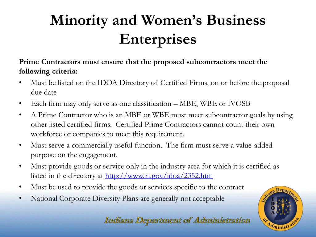 minority and women s business enterprises 1