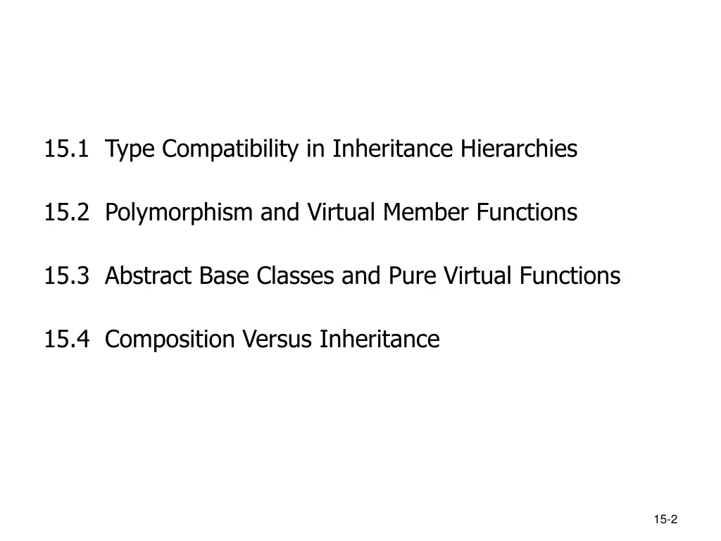 15 1 type compatibility in inheritance hierarchies