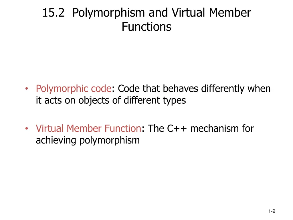 15 2 polymorphism and virtual member functions