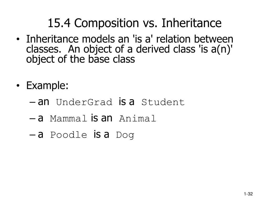 15 4 composition vs inheritance inheritance