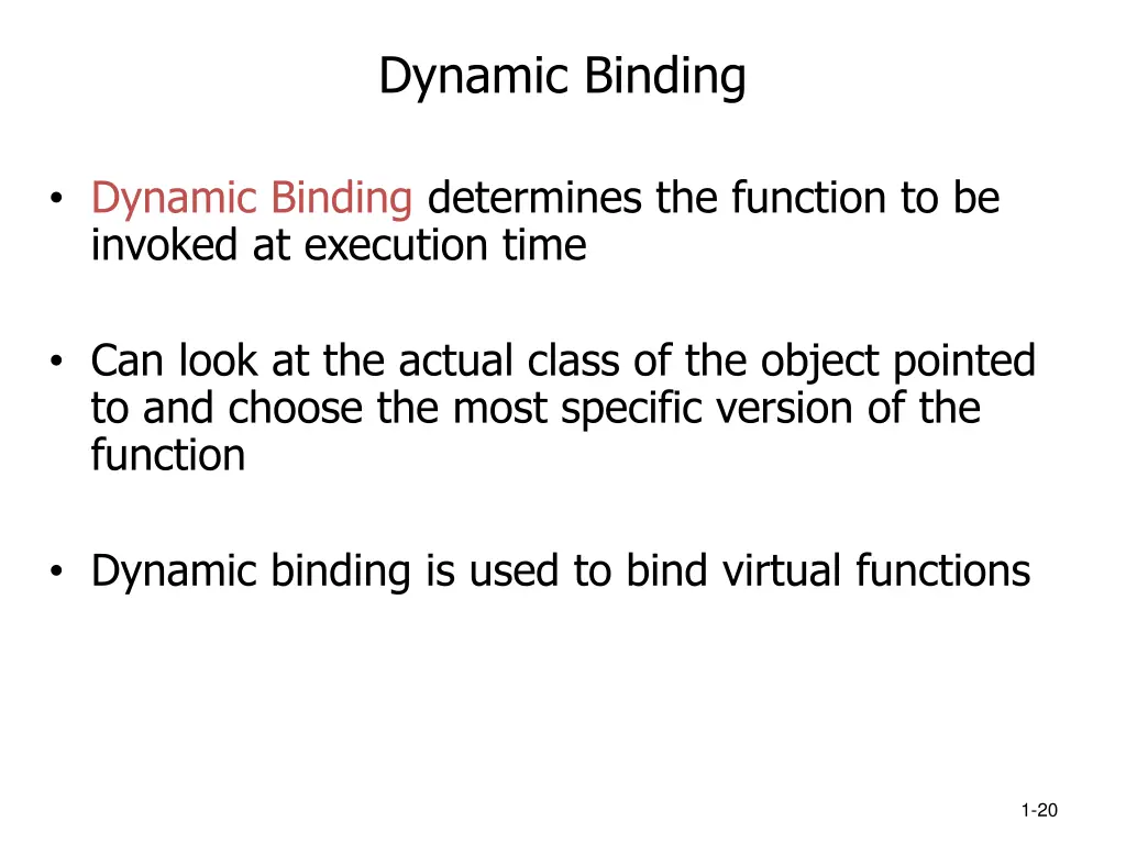 dynamic binding