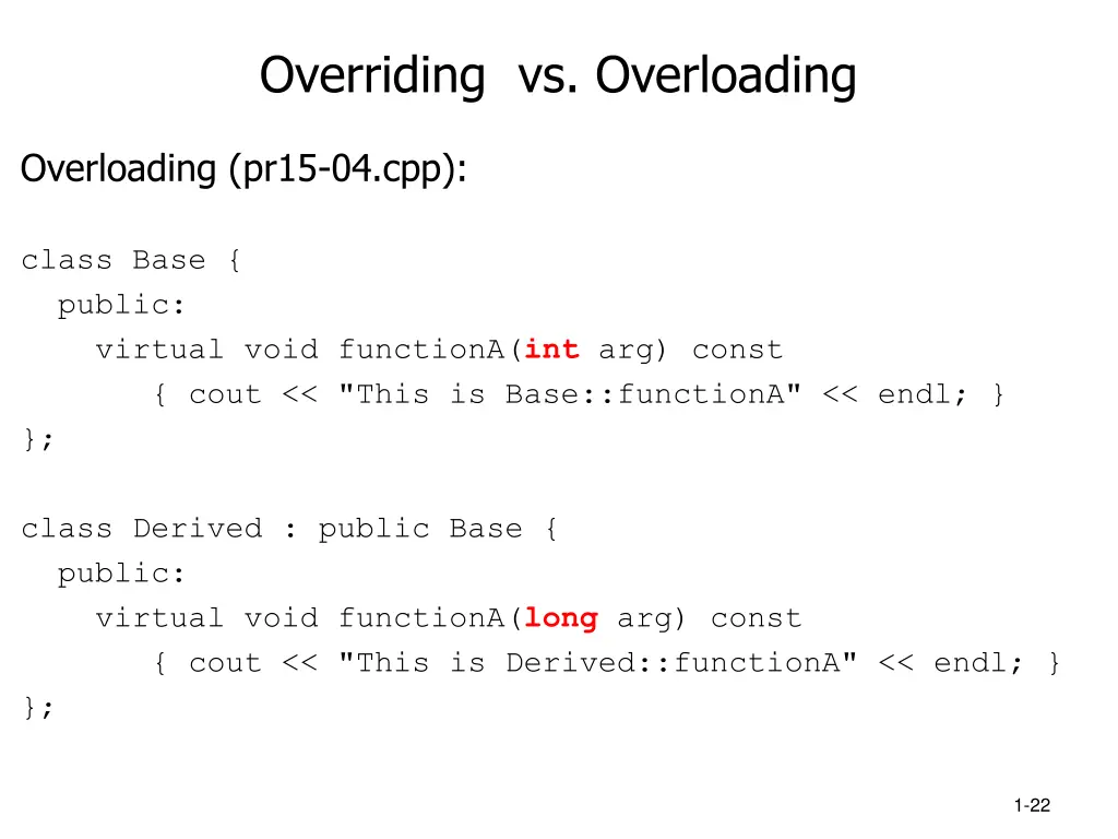 overriding vs overloading 1