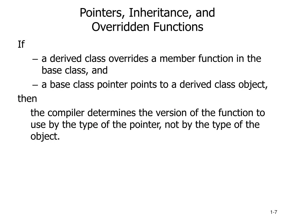 pointers inheritance and overridden functions