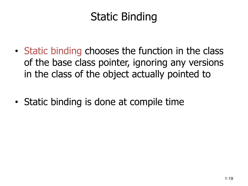 static binding